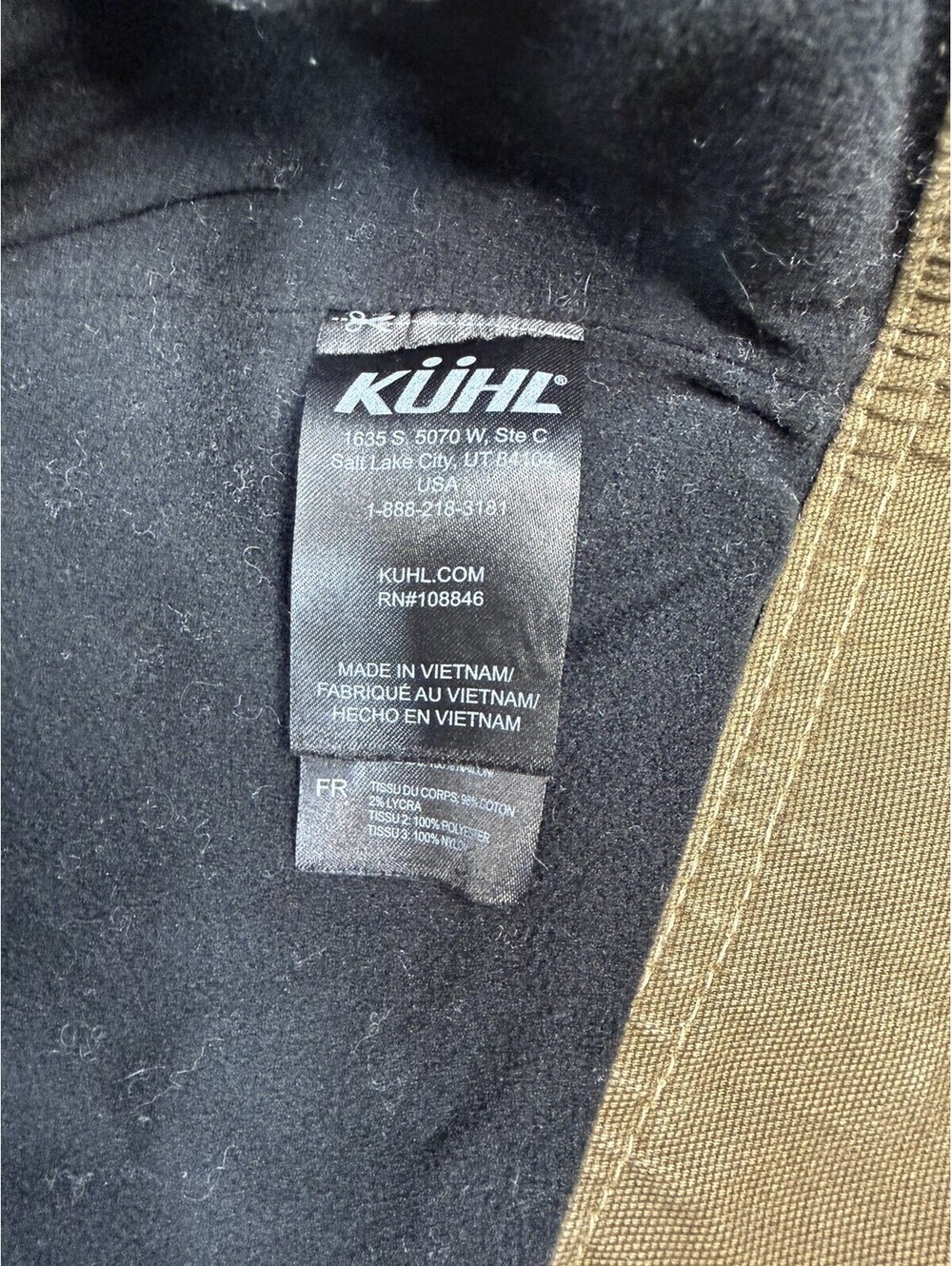 Kuhl The Law Fleece Lined Hoody Jacket Mens XL Brown Vintage Patina Dye Canvas - Picture 13 of 15